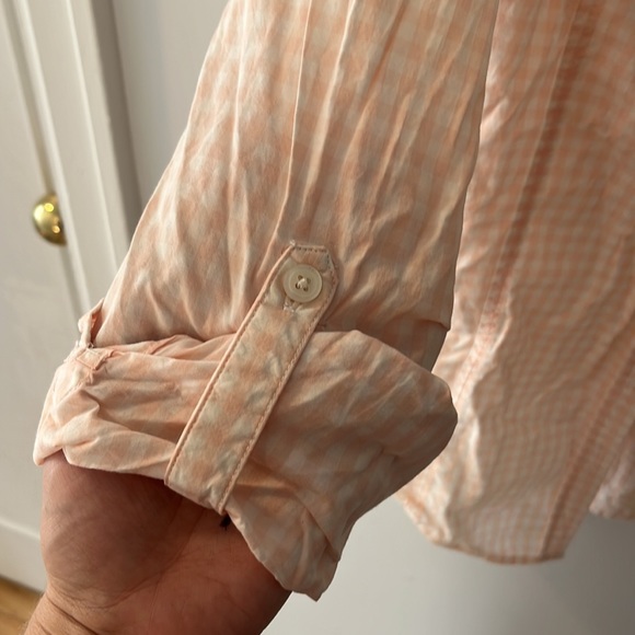 Pure by Alfred Sung salmon gingham button down - Picture 4 of 4